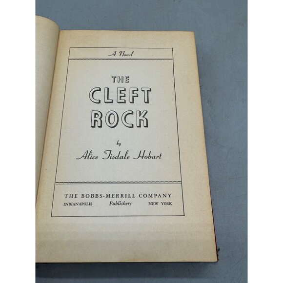 The Cleft Rock By Alice Tisdale Hobart Hardcover Book 1948 English READ - Picture 6 of 9